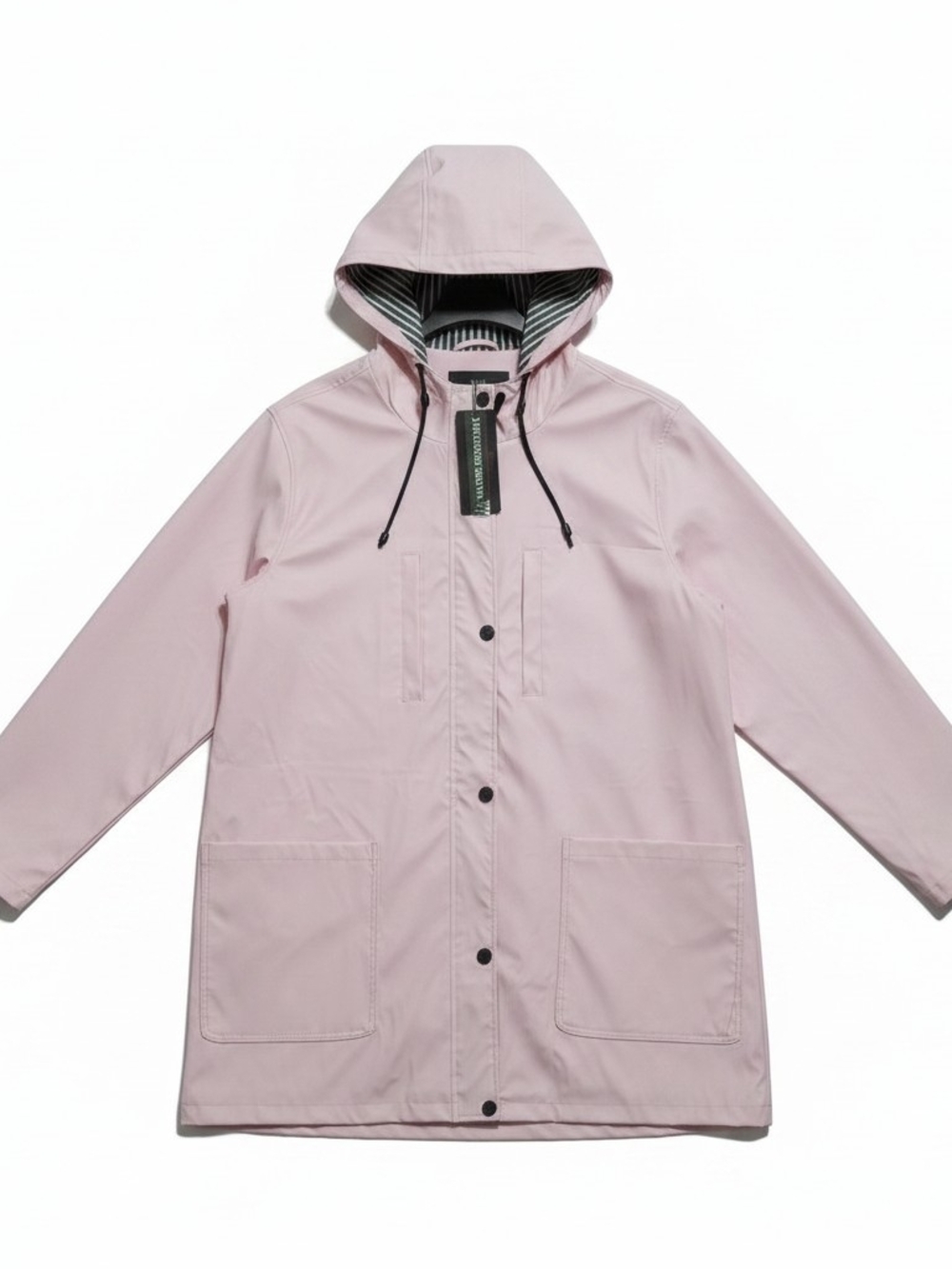 Urban Republic Pink Hooded Water-Resistant Rain Coat Jacket. (3XL)